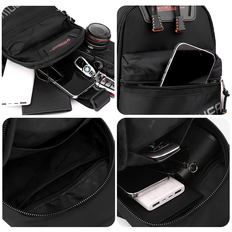 WEPOWER's new cross-border fashion single-shoulder bag, men's bag, multi-pocket lightweight commuting crossbody bag, and casual chest bag Application Scenario