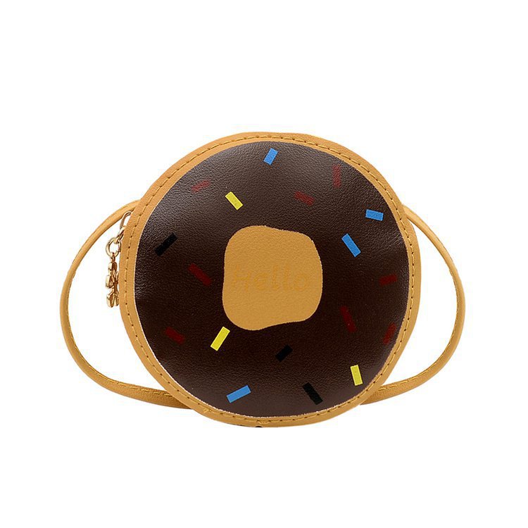 The manufacturer's children's crossbody single-shoulder bag, princess cartoon loose change bag, fashionable and cute, doughnut crossbody small corner Item Picture