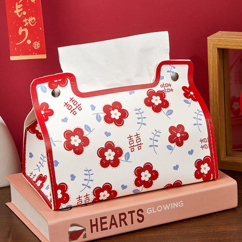 Tissue box for good luck and prosperity, getting rich quickly, living room home, disposable tissue box, napkin box, large capacity details Picture