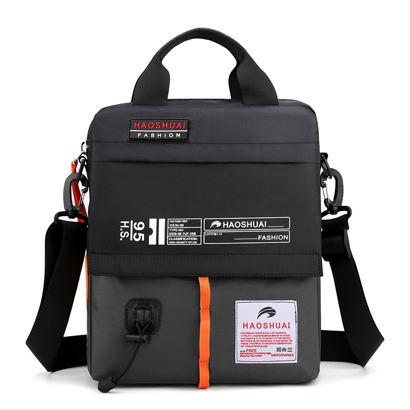 The manufacturer wholesals new men's single-shoulder crossbody bags, casual men's bags, hand-held briefcases, canvas waterproof outdoor bags details Picture