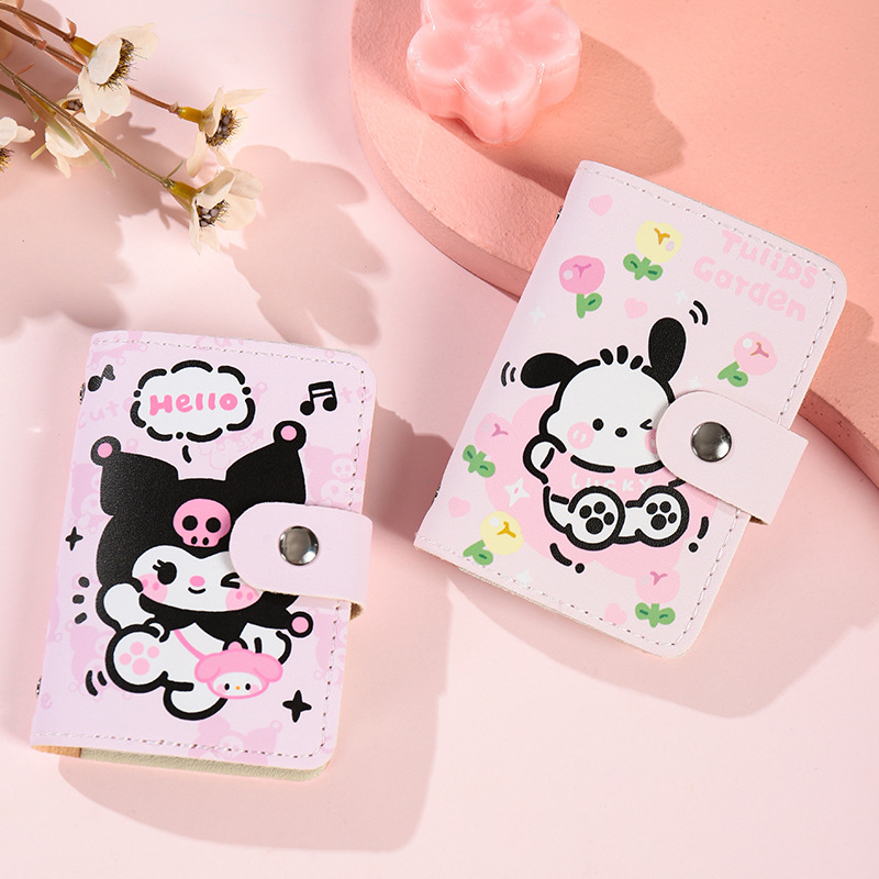 A new large-capacity mini mini card case with multiple parking Spaces for women, a popular online celebrity, and a cute demagnetized driving license full figure