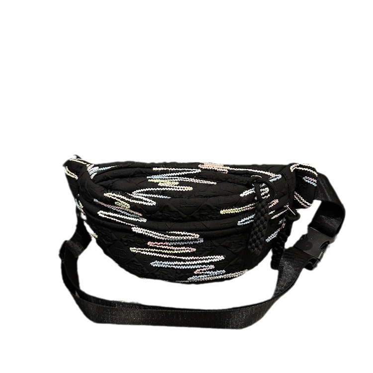Korean style fashion bag for women, 2024 Summer new casual and versatile crossbody bag, striped body line, mobile phone, dumpling bag Item Picture