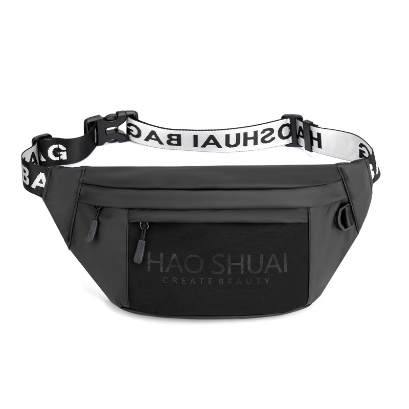 New cross-border men's outdoor travel crossbody bag, single-shoulder backpack, fashionable and trendy waist bag, travel and commuting chest bag Item Picture