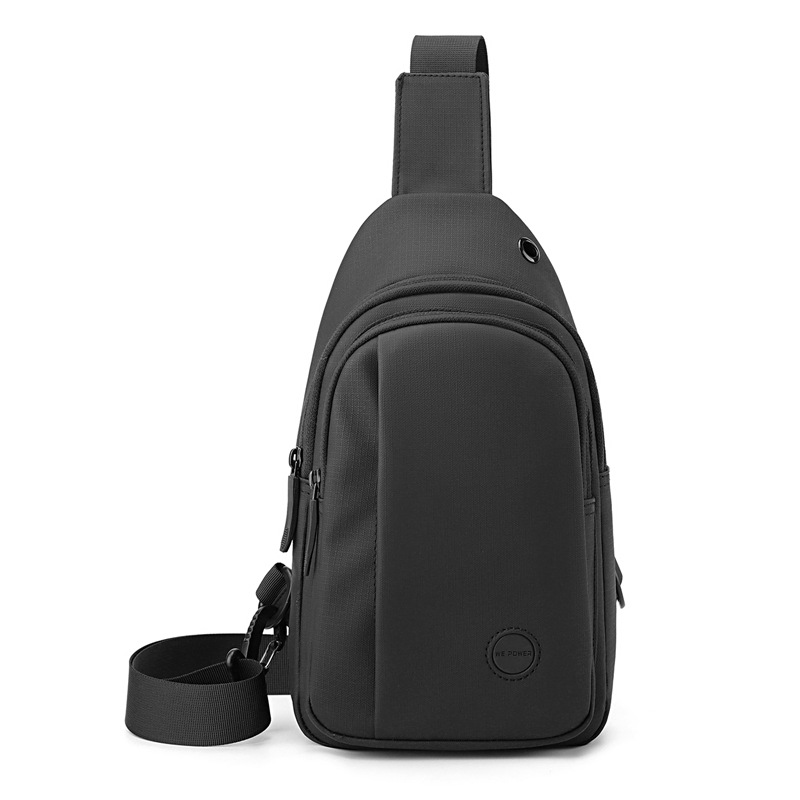 The new WEPOWER men's crossbody bag with a simple and high-end Korean style is a practical outdoor casual chest backpack Item Picture