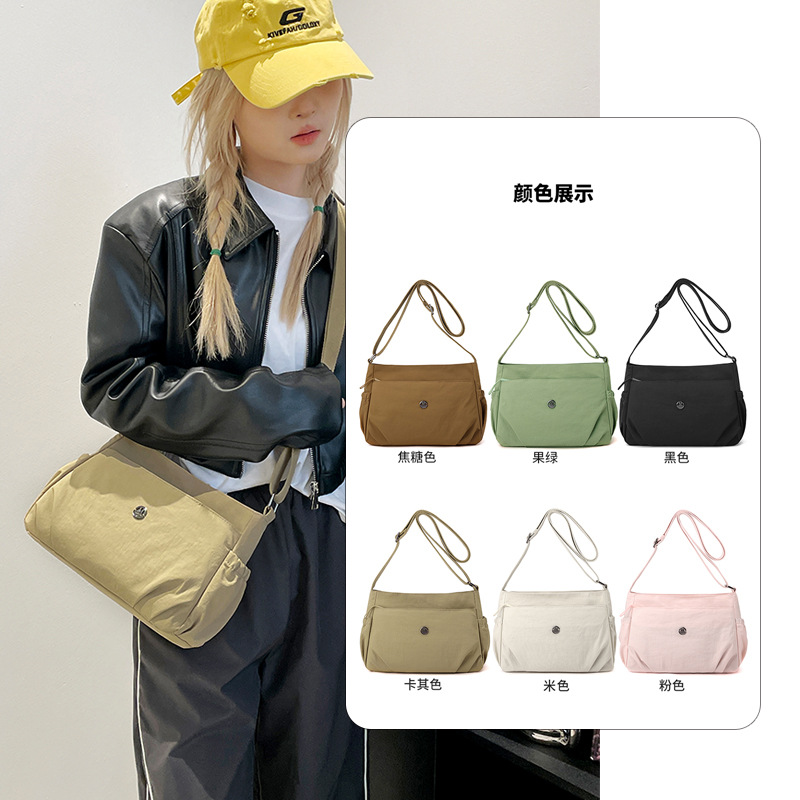 New best-selling nylon fabric outdoor mom bag, large-capacity single-shoulder crossbody bag, casual and versatile women's backpack and luggage full figure