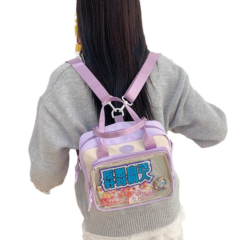 Cute and versatile pain bag, new large-capacity student commuting crossbody bag, Korean version hand-held transparent single-shoulder bag for women wholesale Item Picture