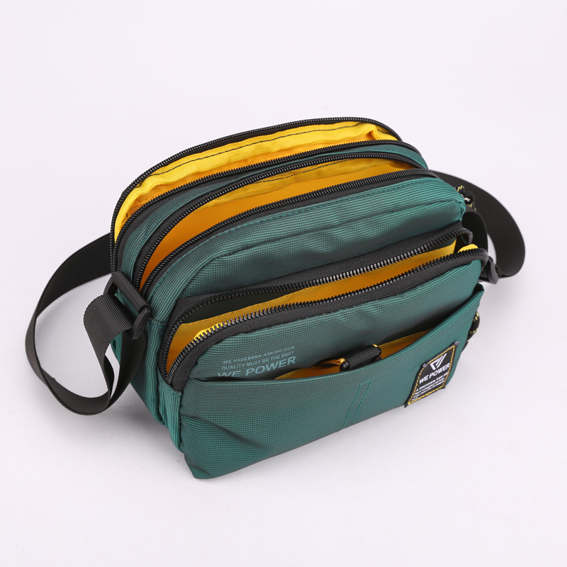 WEPOWER crossbody bag Men's small bag design sense, niche chest bag, shoulder bag, casual nylon fabric small square bag Specification drawing