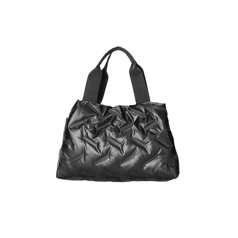 Korean style simple bright Bread 2024 Autumn New versatile and fashionable simple bag, large capacity solid color handbag for carrying Item Picture