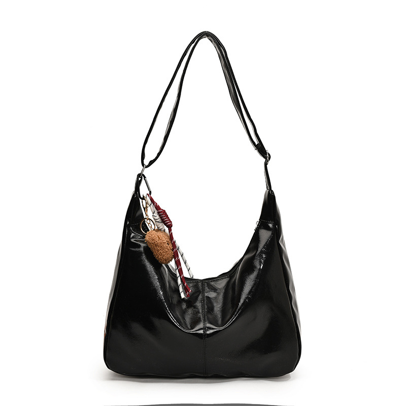 A versatile and simple crossbody bag for women, a new retro and fashionable tote bag for the 2024 autumn and winter season, a Korean-style solid color and high-quality single-shoulder bag Item Picture