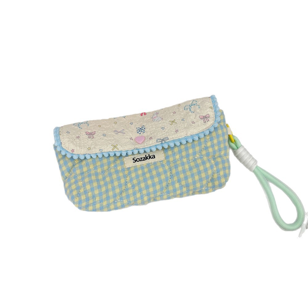 5412 Cute Cartoon patchwork printed pen Case, large-capacity portable makeup bag for women, student stationery box pen case Item Picture