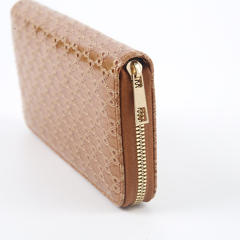 Single-zipper printed wallet for women, new Korean-style stylish long phone case, business card case, ladies' hand-held wallet Specification drawing