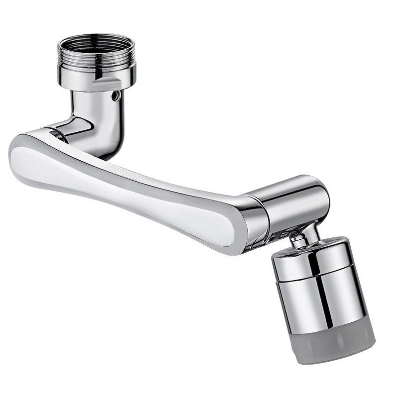 The mechanical arm universal faucet can be rotated to extend the water outlet, the bubbler, the universal joint, the anti-splash wonder, and the rocker arm Item Picture