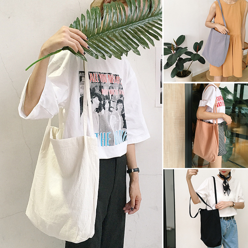 J01 Forest-style washed cotton and linen thin shoulder strap single-shoulder handbag, wholesale of cloth bags, simple and artistic forest-style women's bags full figure