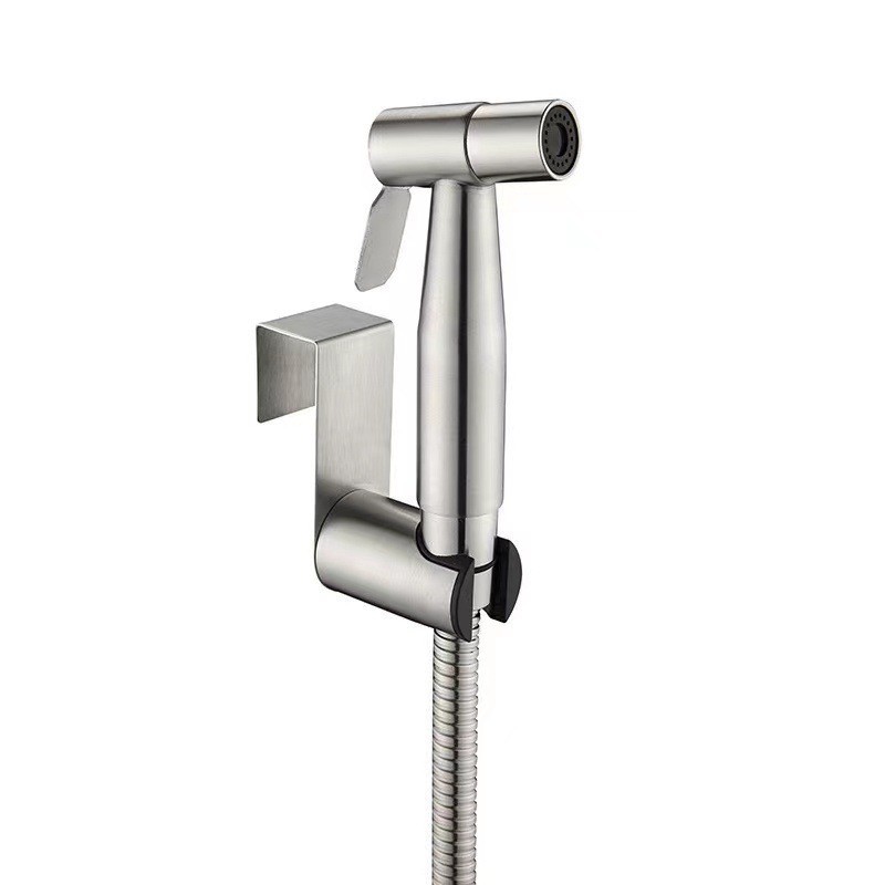 Cross-border 304 stainless steel toilet companion spray gun set, women's washbasin faucet pressurized nozzle, toilet flushing spray gun Item Picture