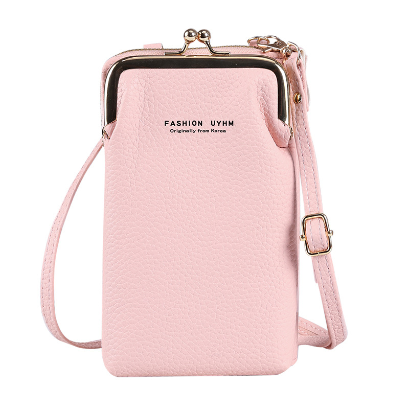 Student coin purse PU leather bag integrated, women's wallet zipper new touch screen Korean version mini mobile phone bag wholesale Item Picture