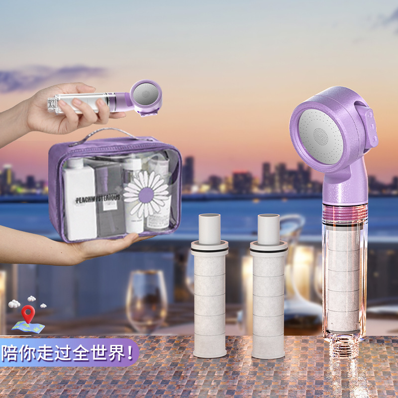 Cross-border travel booster handheld showerhead, shower filter, hotel portable showerhead, bath showerhead Application Scenario