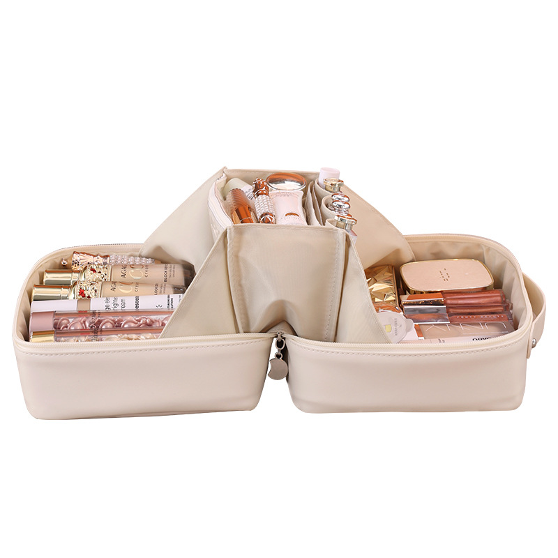The new cross-border product Flame makeup bag features a high-end feel, large capacity, and is a portable hand-held cosmetic storage bag and toiletry bag Item Picture