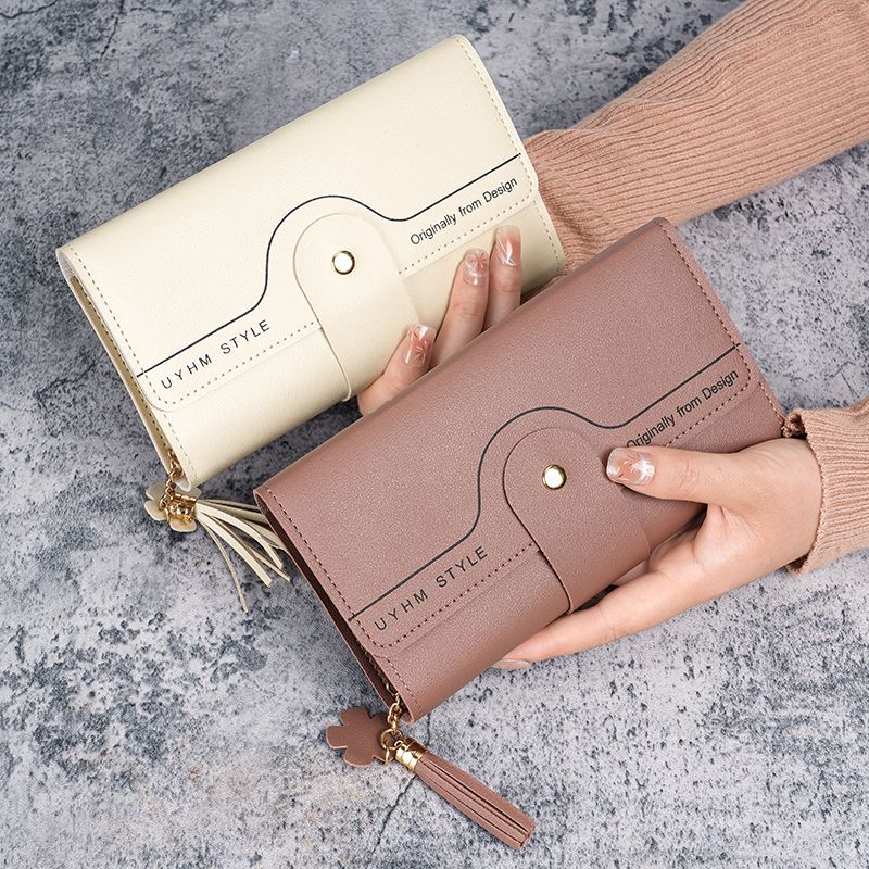 Ins-style wallet for women, long style, 30% off, student version, high appearance level, durable, large capacity, mobile phone case integrated Specification drawing