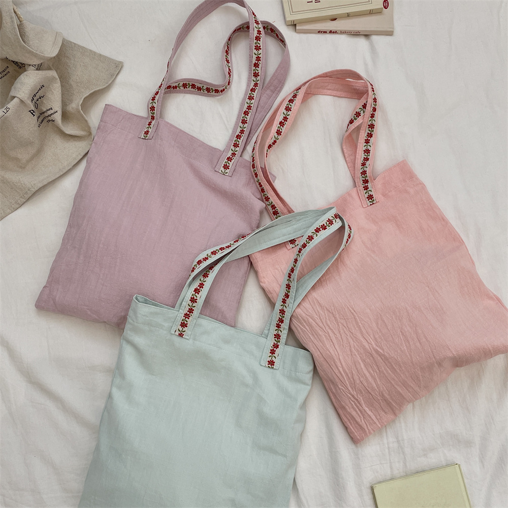54182 Tote Bag for Women, 2025 New style flower patchwork large-capacity handbag, single-shoulder bag for commuting to school details Picture