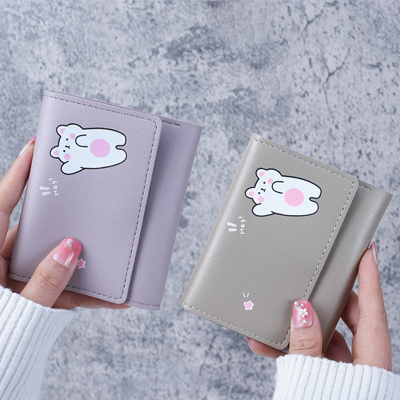 Wholesale of new Korean version women's wallets, short, ins, simple, student multi-slot hand-held bags and coin purges Application Scenario