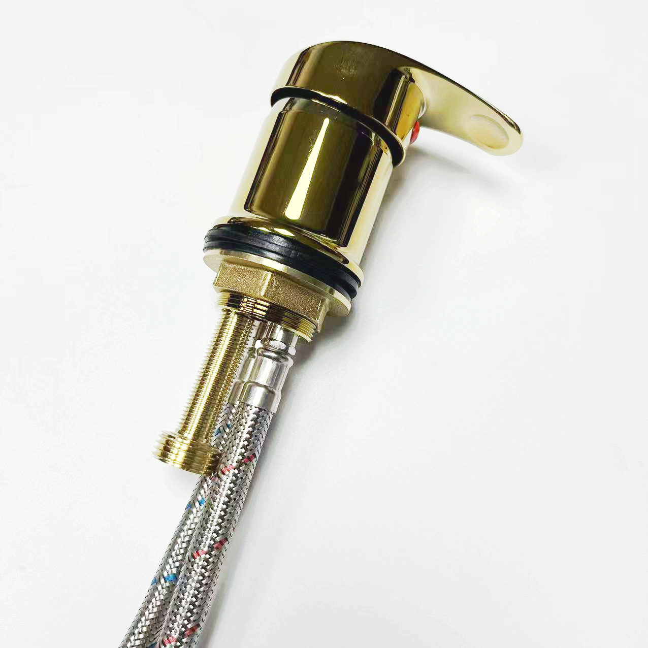 All-copper hair salon, hair salon, washing bed, faucet switch, cold and hot water mixing valve, hand-turned mixing valve, universal for hair salons Specification drawing