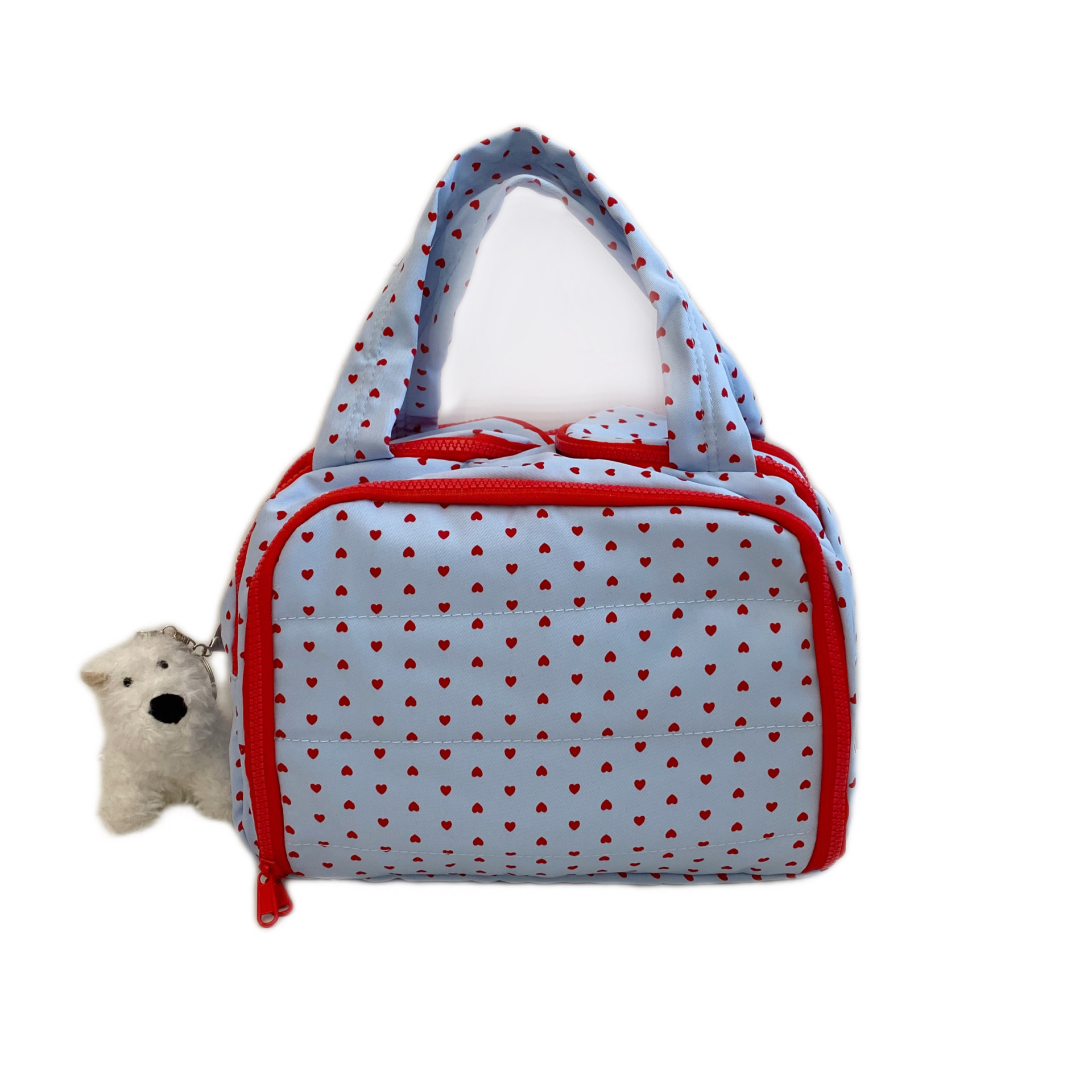The new blue heart-shaped storage bag is a must-have travel storage bag with a large capacity and portable compartments. It is specially designed for travel Item Picture