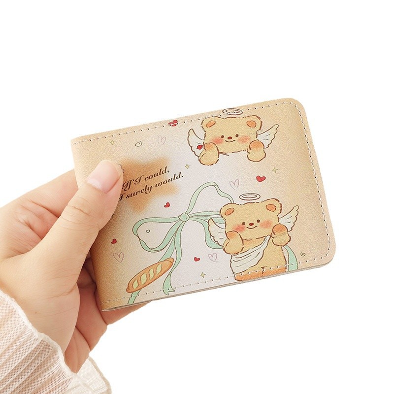 ins cute animal bear car driver's license protection case, leather case, two-in-one motor vehicle driving license and driver's license book Item Picture