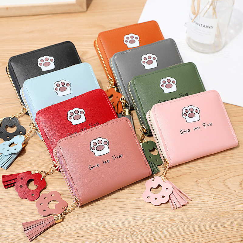2021 New Korean-style women's wallet zipper bag, wallet slot, coin purse, simple and versatile footprint women's bag Application Scenario