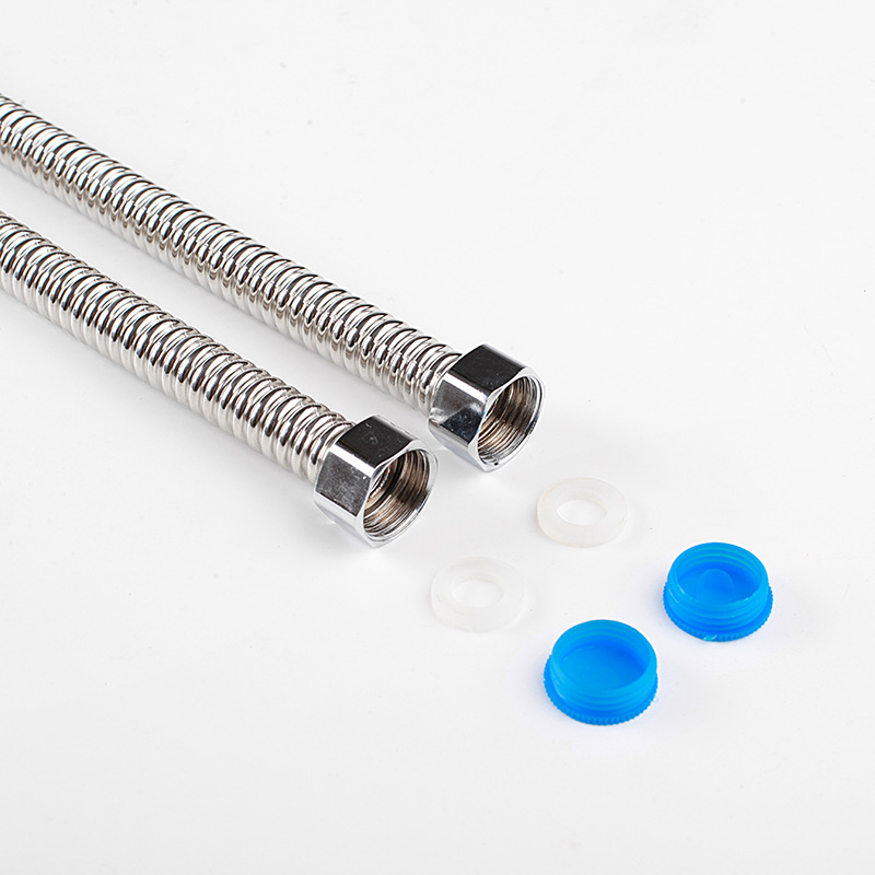 4-point 304 stainless steel corrugated pipe water heater inlet pipe, solar water pipe hose, DN15 explosion-proof metal hose Specification drawing