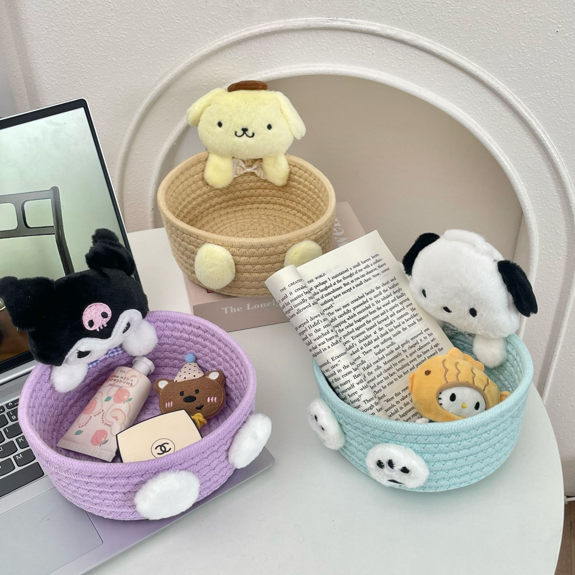 Cartoonish, cute and highly attractive storage basket for home desktop, snack and toy storage basket, cosmetics and small sundries storage box Specification drawing