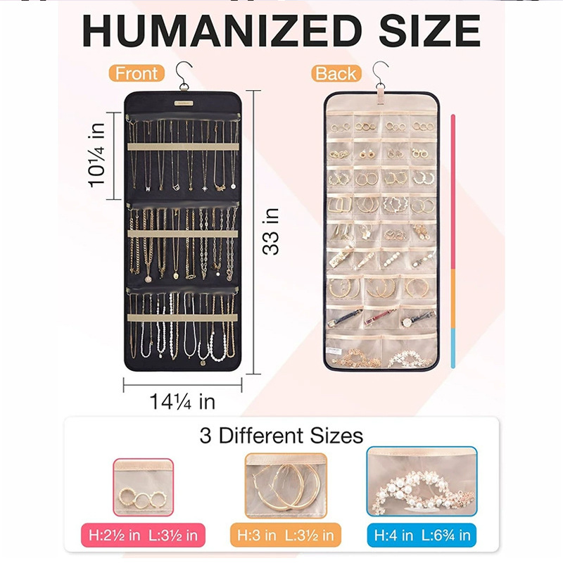 The hanging jewelry storage reel, hook, metal hook, double-sided jewelry rack is suitable for earrings, necklaces and rings Application Scenario