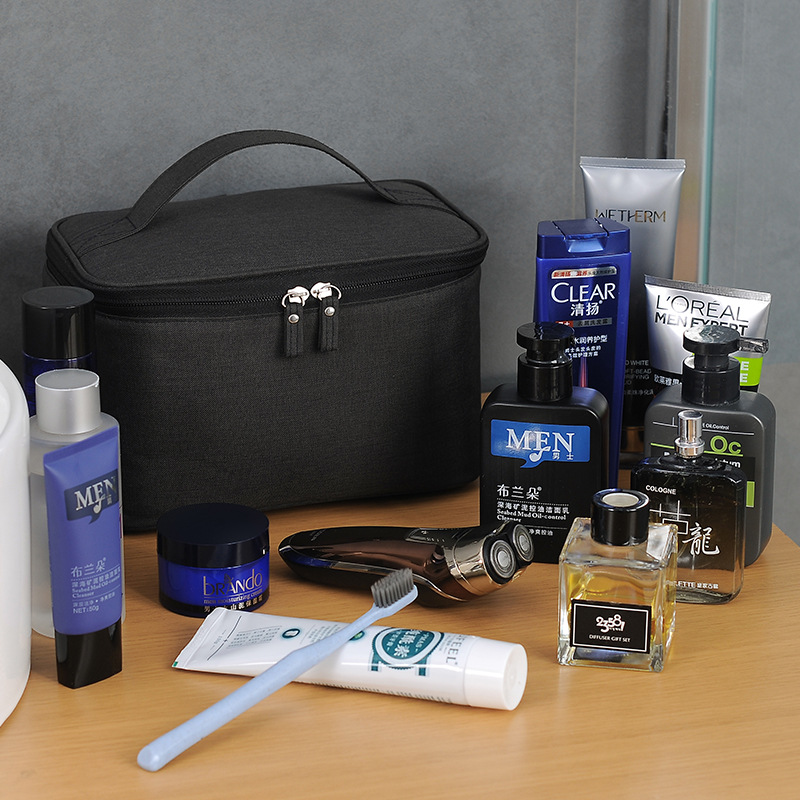 Wholesale of large-capacity toiletry bags for men and women on business trips, fitness storage bags, waterproof and portable daily necessities, and cosmetic bags Specification drawing