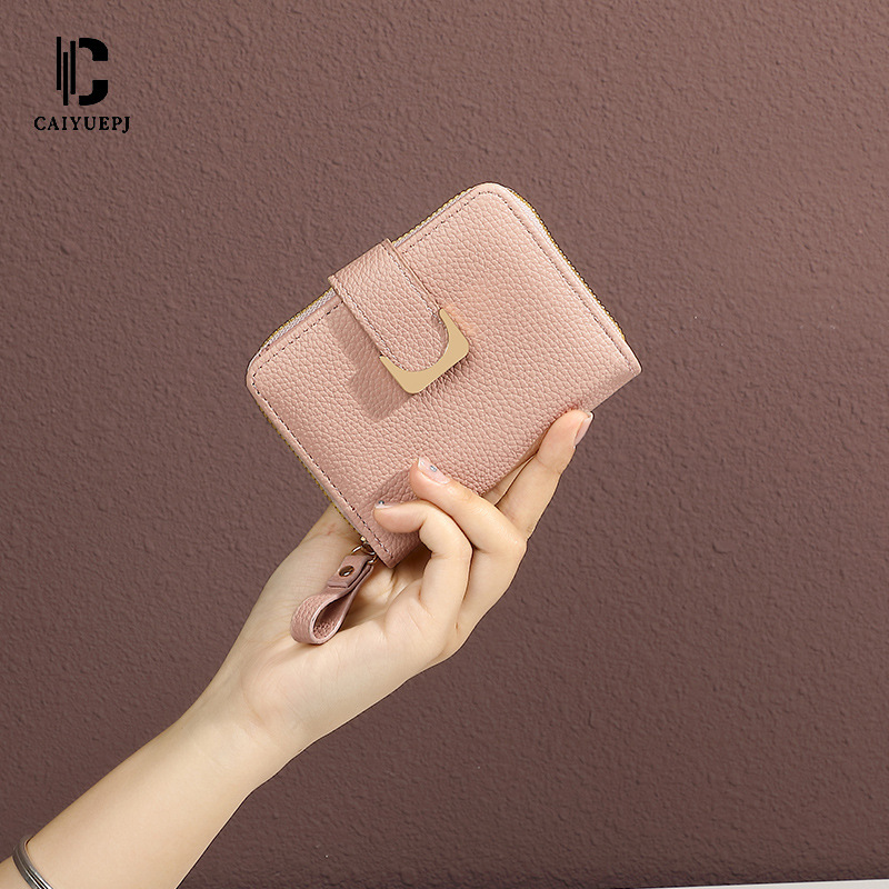 Cross-border short women's wallet, clasp coin purse, fashionable women's clutch, Wallet, multi-slot card case, zipper case details Picture