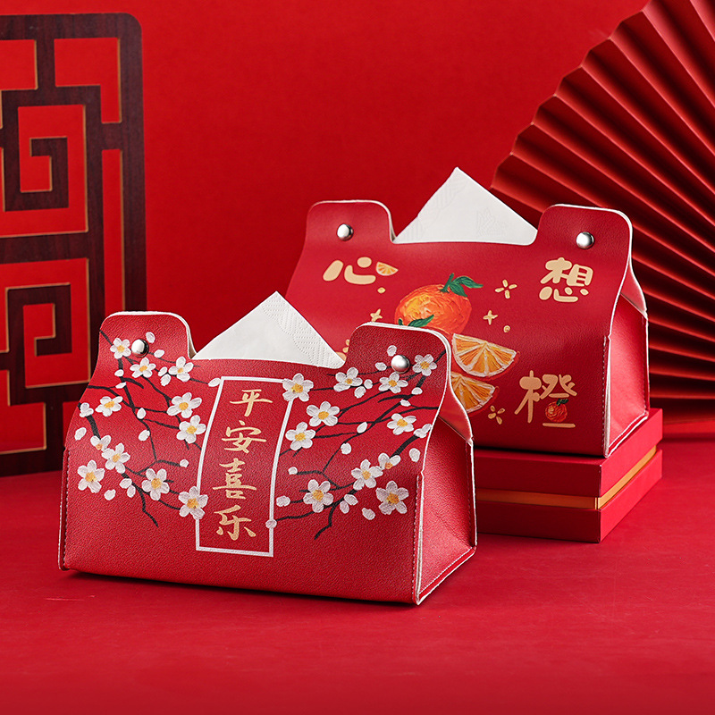 New type of tissue box, Ailun-style festive paper box, car, home, living room, bedroom, housewarming tissue box full figure