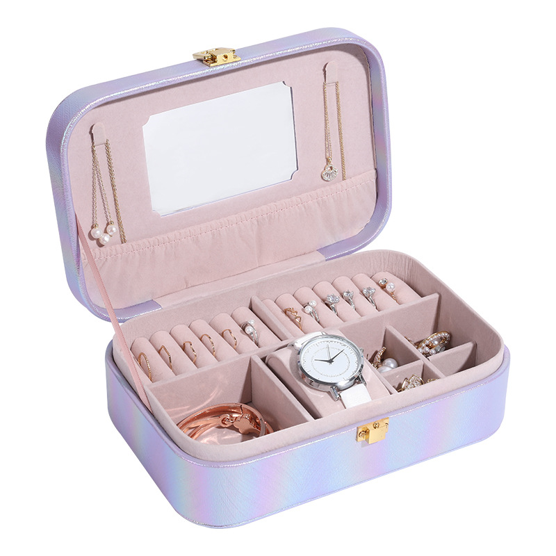 Jewelry box, large capacity, multi-functional, convenient, popular earrings and jewelry box, jewelry storage box for European princesses Item Picture