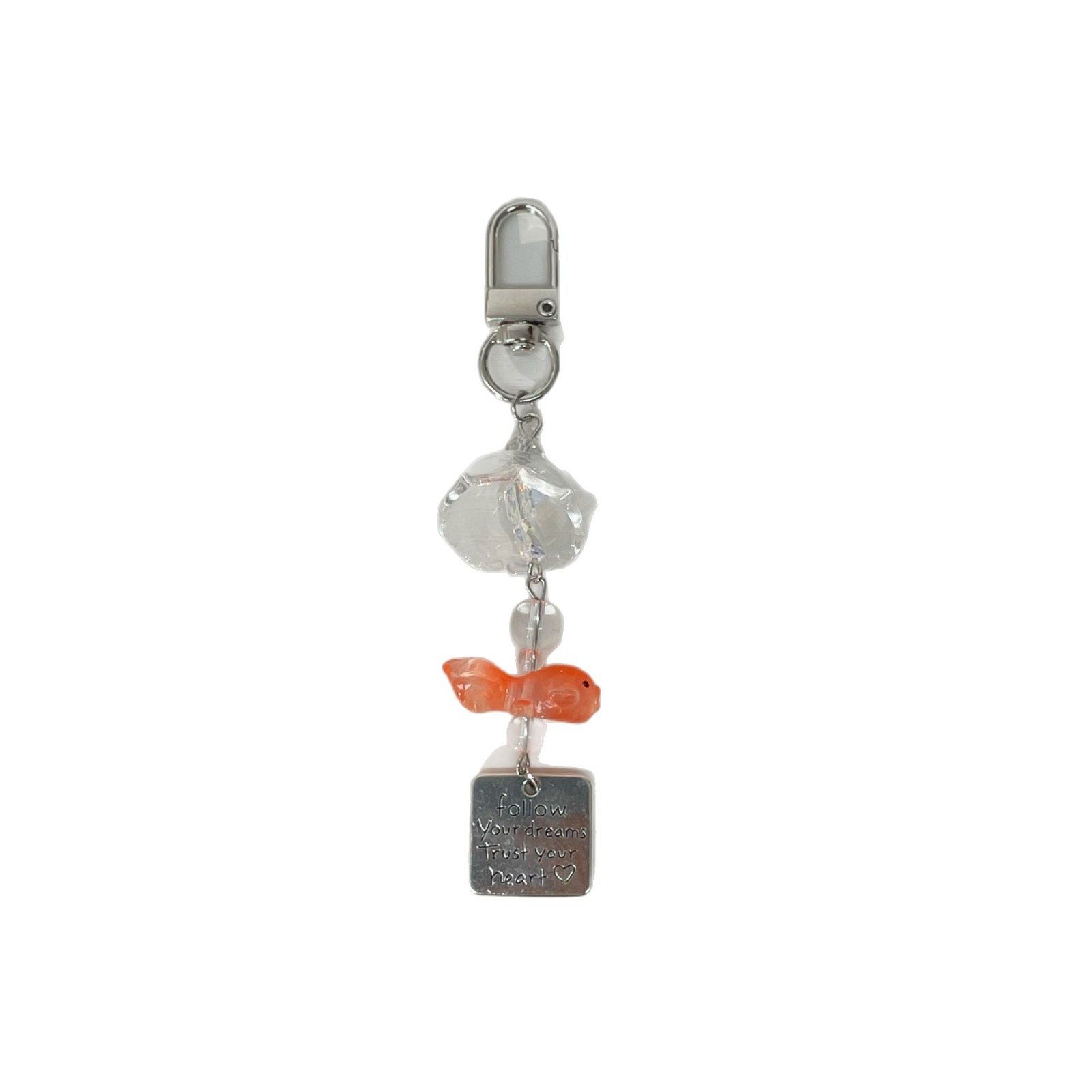 Dreamy goldfish pendant, the same style as Xiaohongshu, cute and high appearance level girl bag pendant, keychain diy decoration Item Picture