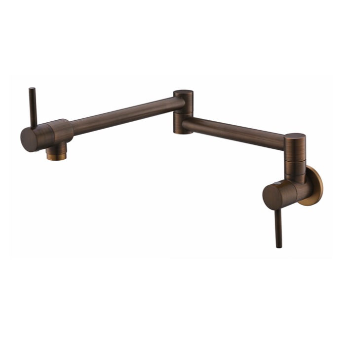 Factory direct sales of all-copper single-cooling folding kitchen sink faucet, 360-degree folding kitchen extended sink faucet Item Picture