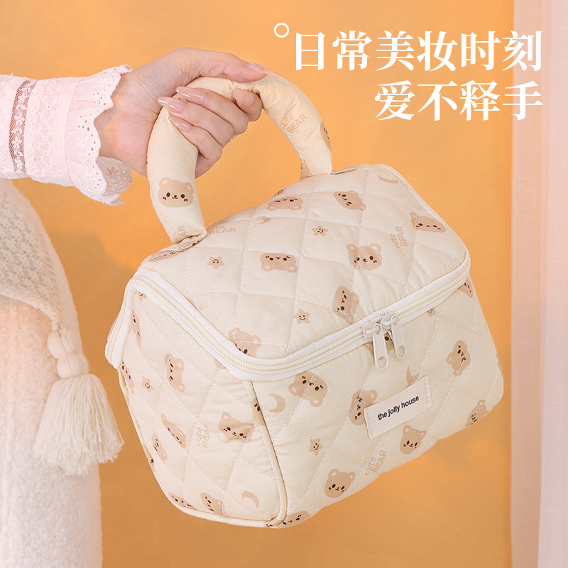 New cross-border cute little house makeup bag, travel portable large-capacity cosmetics storage bag, hand-held toiletry bag details Picture