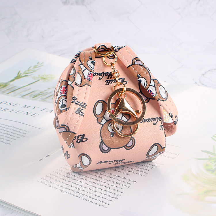 A cute little bear, small schoolbag, keychain, small hanging bag and coin purse from a Korean Instagram influencer details Picture