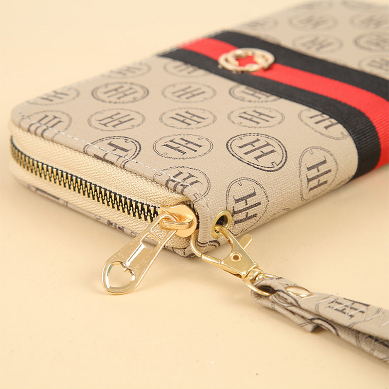 High-end brand wallet, long, fashionable and elegant, large-capacity women's zipper clutch, multi-functional mobile phone case details Picture
