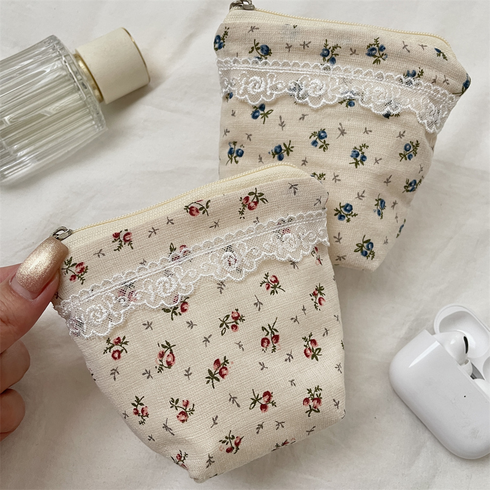 54191 High appearance level floral print large capacity storage bag, coin purse, cosmetics and lipstick storage bag, and outdoor toiletry bag details Picture