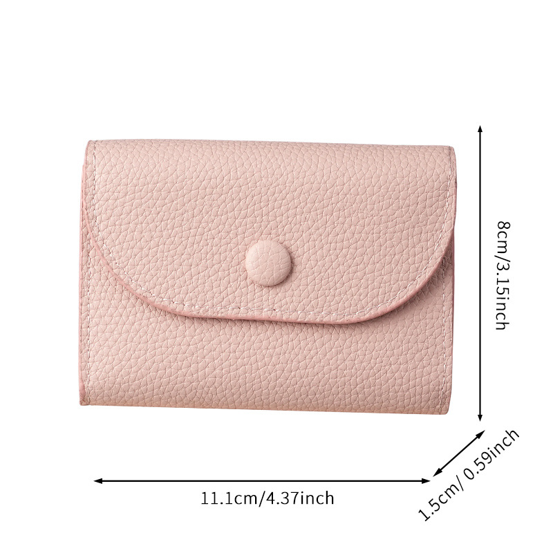 New short wallet, 30% off for women. Multi-functional small wallet, fashionable mini Korean version, girl student coin purse, card case for women Item Picture