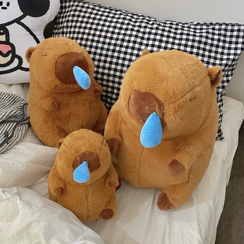 Kapibara plush toys, snorky-sucking capybara dolls, throw pillows, children's toys, claw machine gifts details Picture