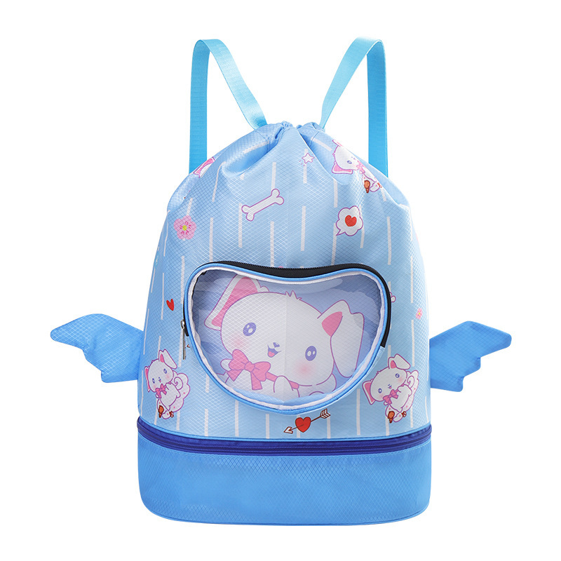 Children's swimming bag with dry and wet separation, waterproof storage bag, portable backpack for boys and girls, beach backpack with large capacity Item Picture