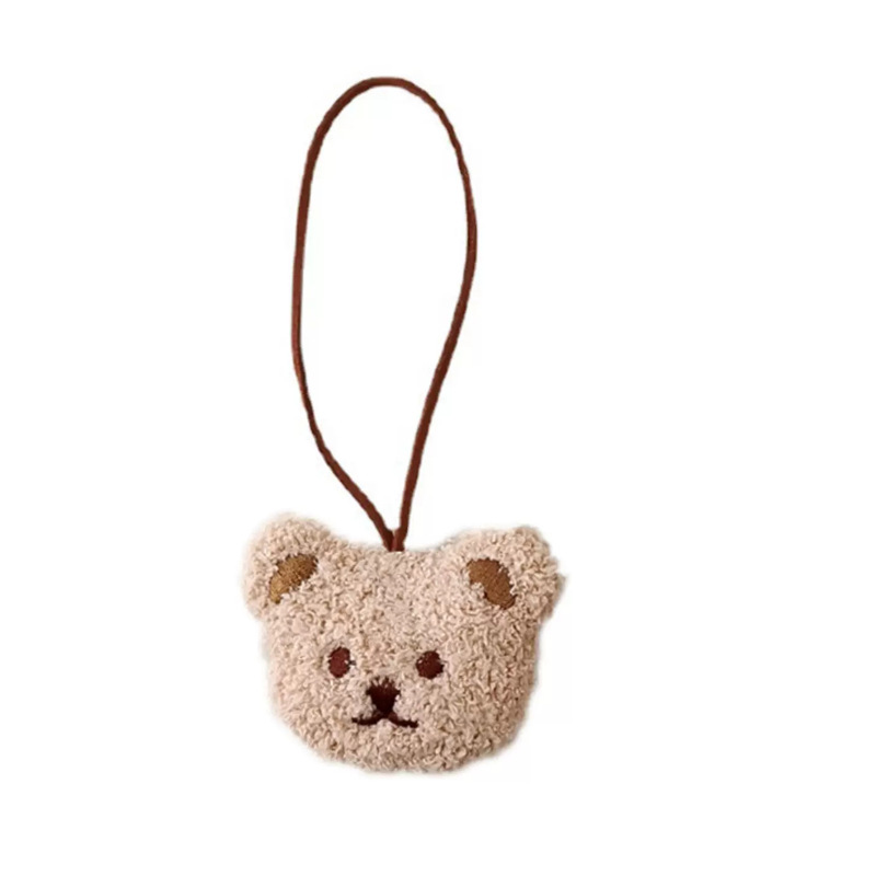 Korean Instagram cute bear head figurines, bag pendants, children's name identification tags, keychains, schoolbag pendants Item Picture