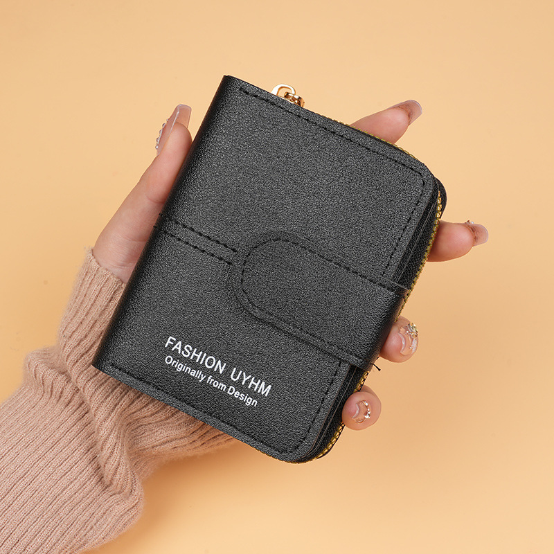 Korean version short wallet, women's wallet, student Korean version new small wallet, multi-slot card case, large capacity, 30% off wallet Specification drawing