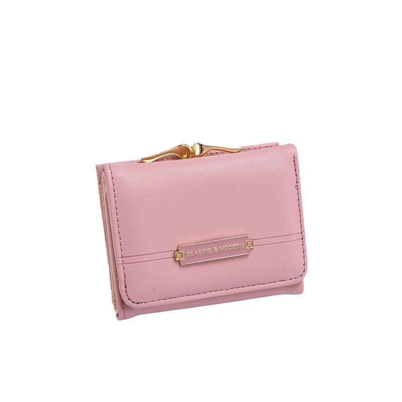New style of women's short solid-color card wallet, 2024 print simple cross-border coin purse source manufacturer Item Picture