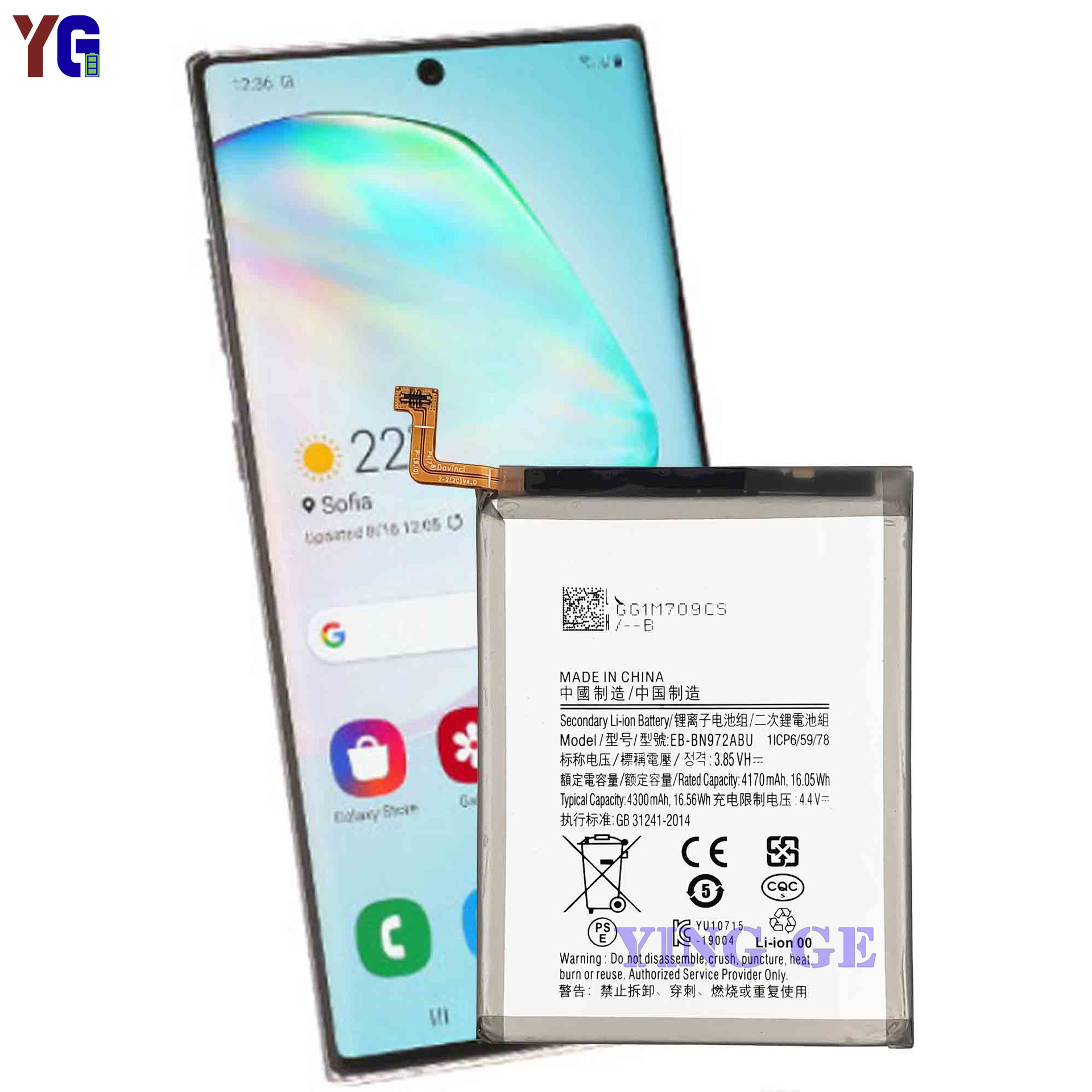 Wholesale EB-BN972ABU with 4300mah built-in battery board for Samsung Note 10 plus mobile phone battery Application Scenario