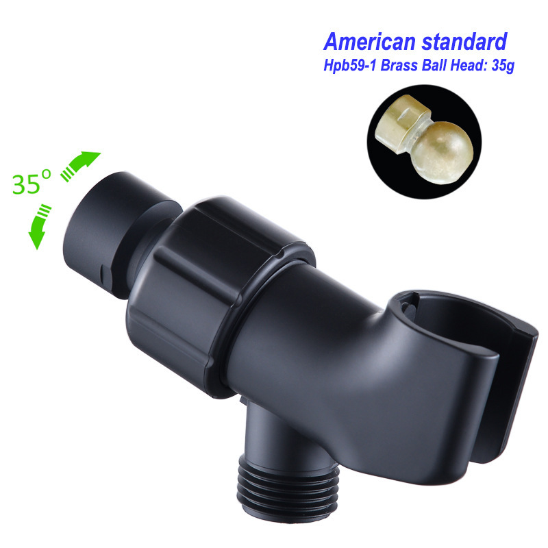 Wholesale of American-style boom shower head bracket, ABS adjustable shower head boom and shower head hanger made in Xiamen full figure