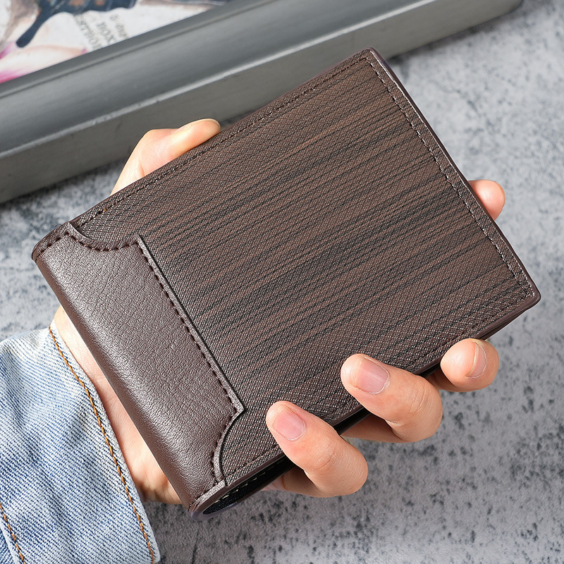 Cross-border foreign trade men's short wallet, fashionable, multi-position, belt, zipper, young students' wallet, versatile full figure